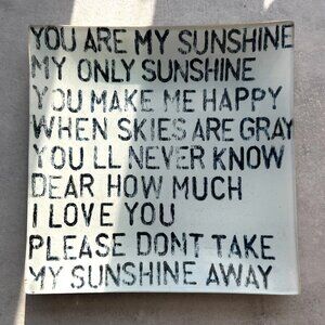 Sugarboo  & Co. You Are My Sunshine Square Decoupage Plate